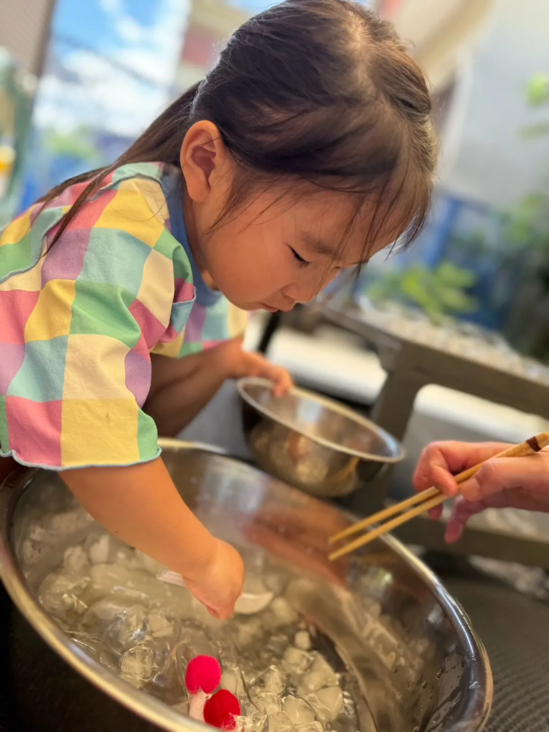 氷遊びって楽しい!🧊