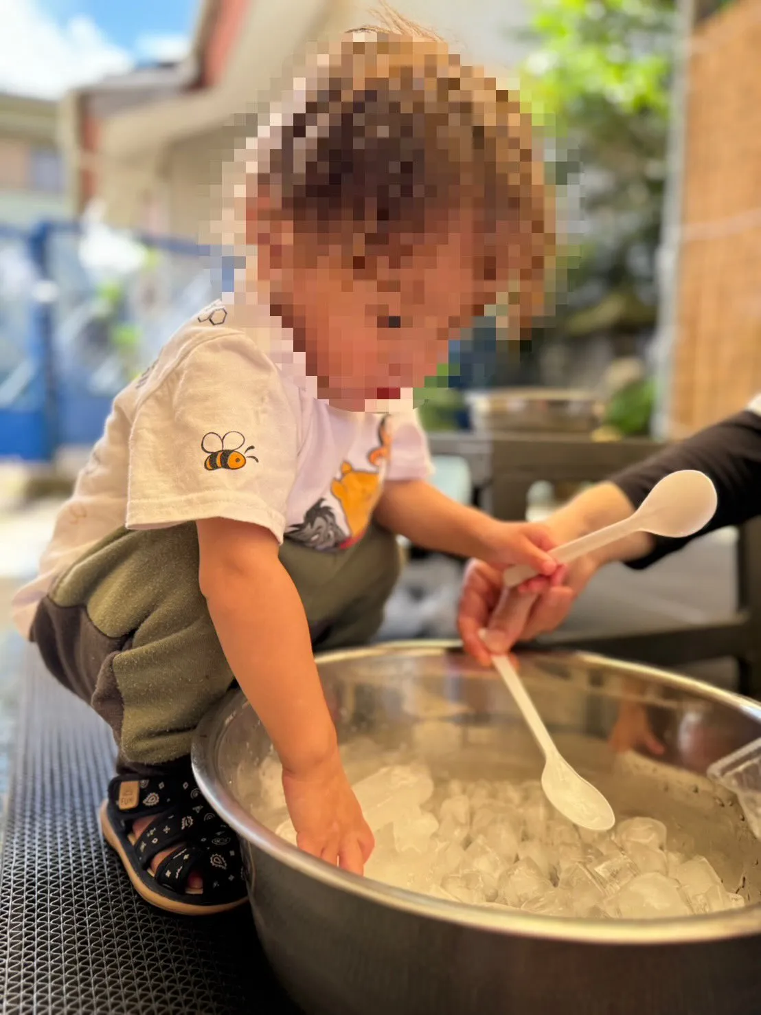 氷遊びって楽しい!🧊